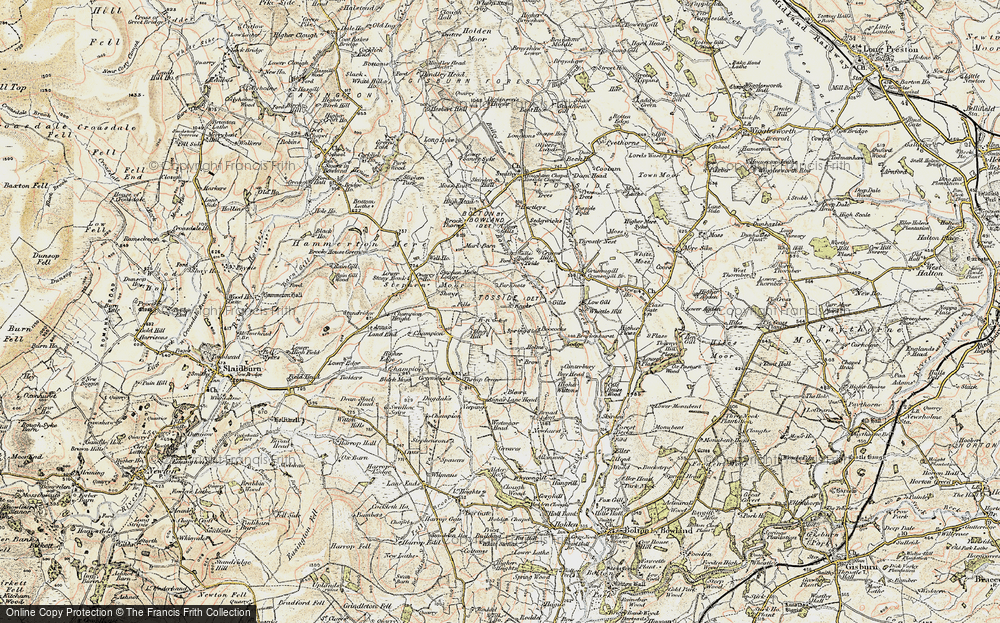 Old Map of Historic Map covering Beckfoot in 1903-1904