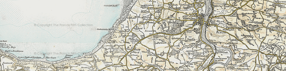 Old map of Westacott in 1900