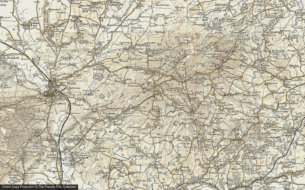 Old Map of Historic Map covering Whitewayhead in 1901-1902