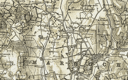 Old map of Auchintoul Moss in 1910