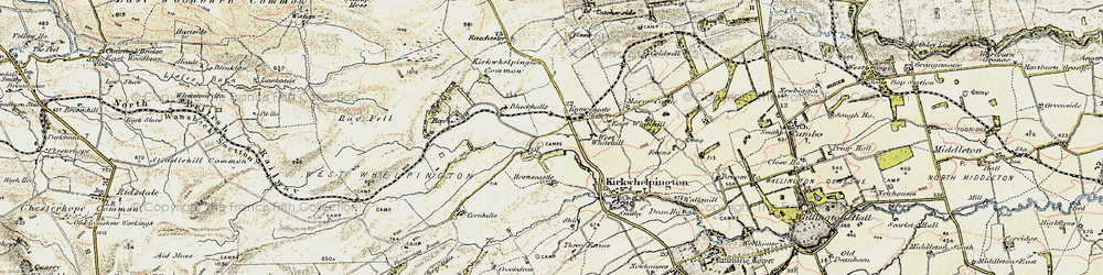 Old map of Blackhalls in 1901-1903