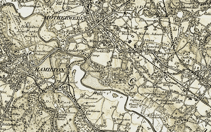 Old map of Knowetop in 1904-1905