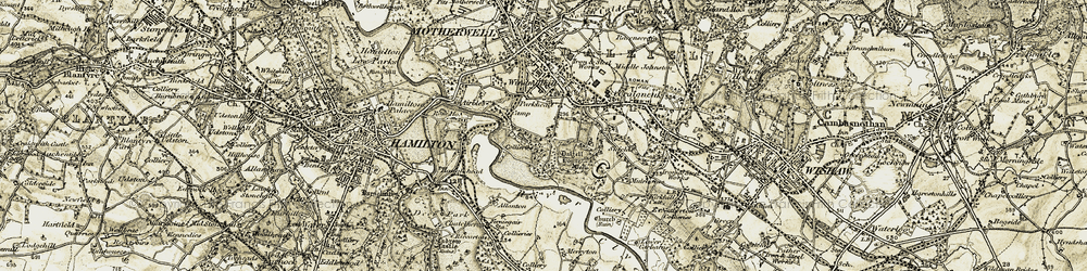 Old map of Knowetop in 1904-1905