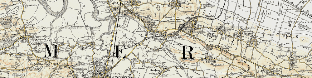 Old map of Knowle in 1898-1900