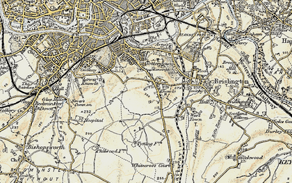 Old map of Knowle in 1899