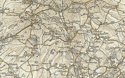 Old map of Knowle in 1901-1902