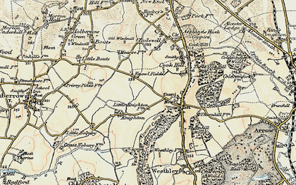 Old map of Knowle Fields in 1899-1902