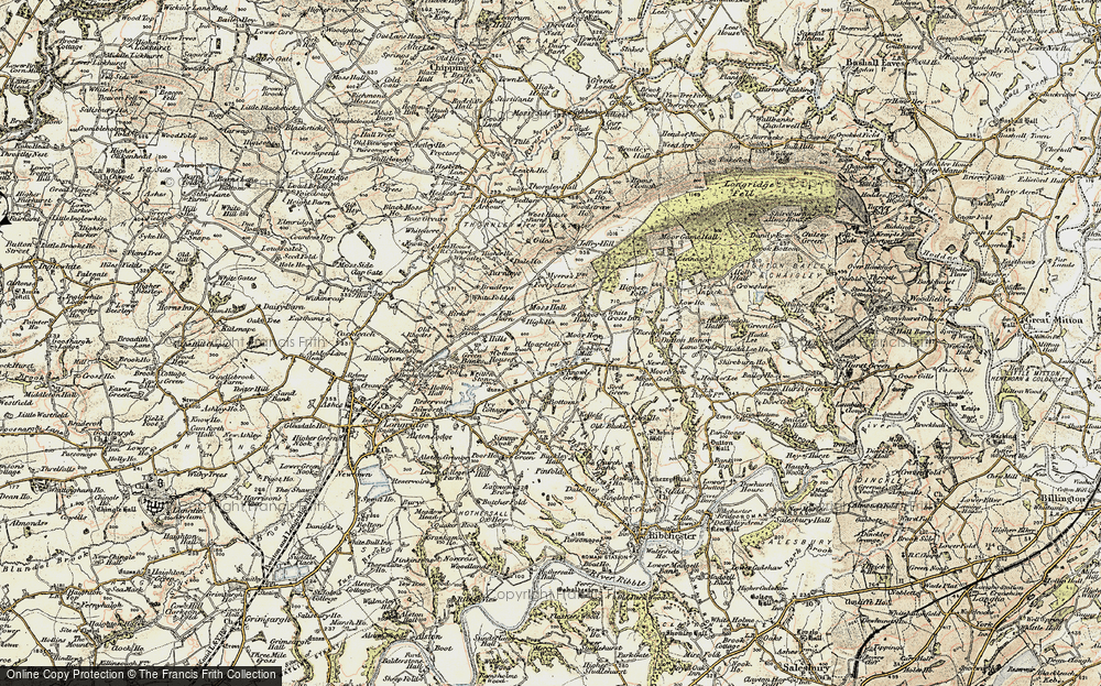 Old Map of Knowle Green, 1903-1904 in 1903-1904