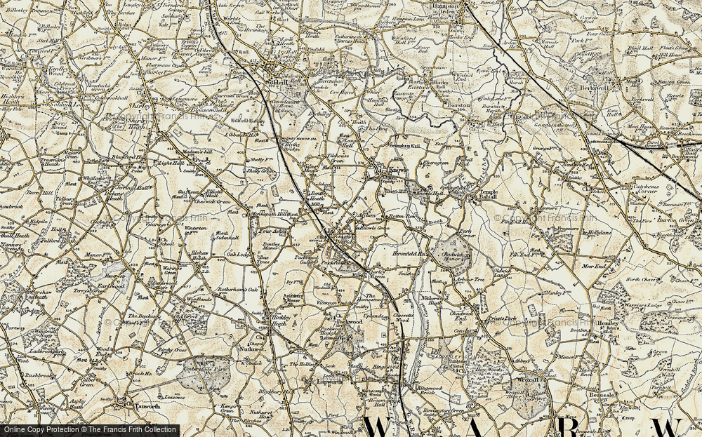Old Map of Knowle Grove, 1901-1902 in 1901-1902