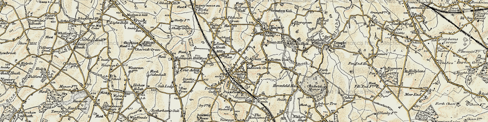 Old map of Knowle Grove in 1901-1902