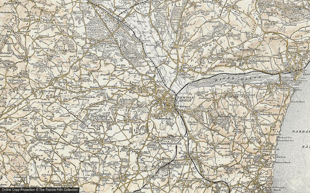 Old Map of Knowles Hill, 1899 in 1899