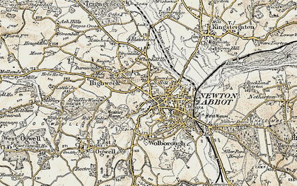 Old map of Knowles Hill in 1899