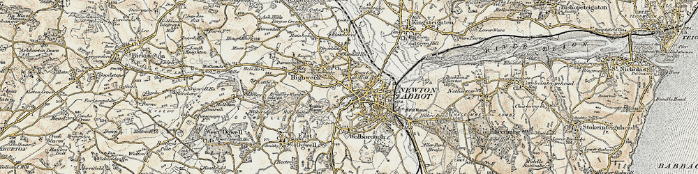 Old map of Knowles Hill in 1899