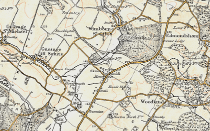 Old map of Brockington Down in 1897-1909