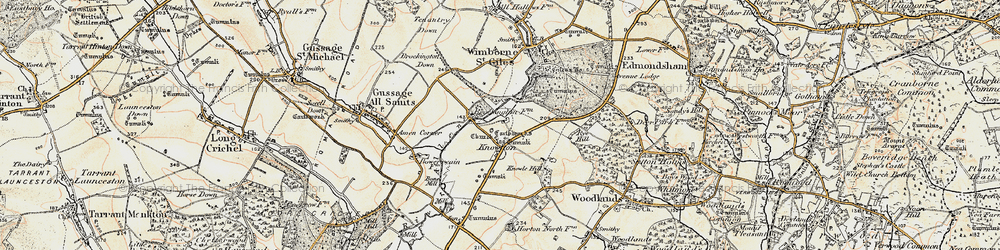 Old map of Brockington Down in 1897-1909