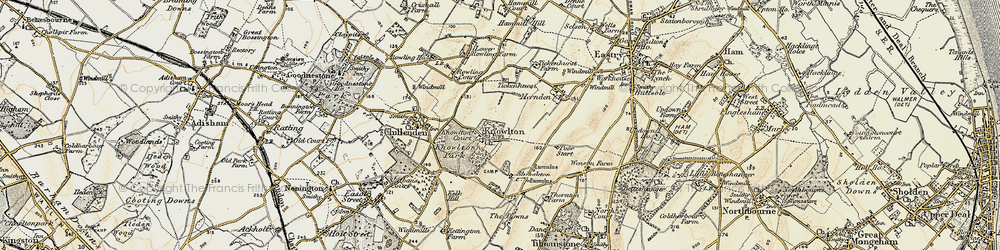 Old map of Knowlton in 1898-1899