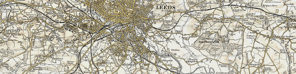 Old map of Knowsthorpe in 1903