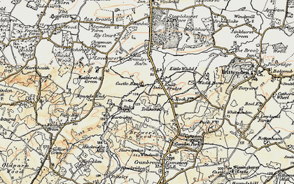 Old map of Bromley Barn in 1897-1898