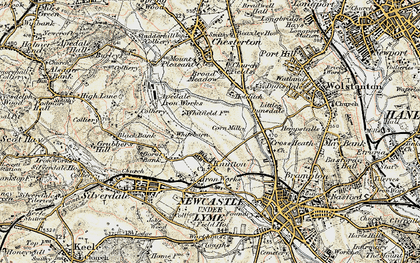 Old map of Knutton in 1902