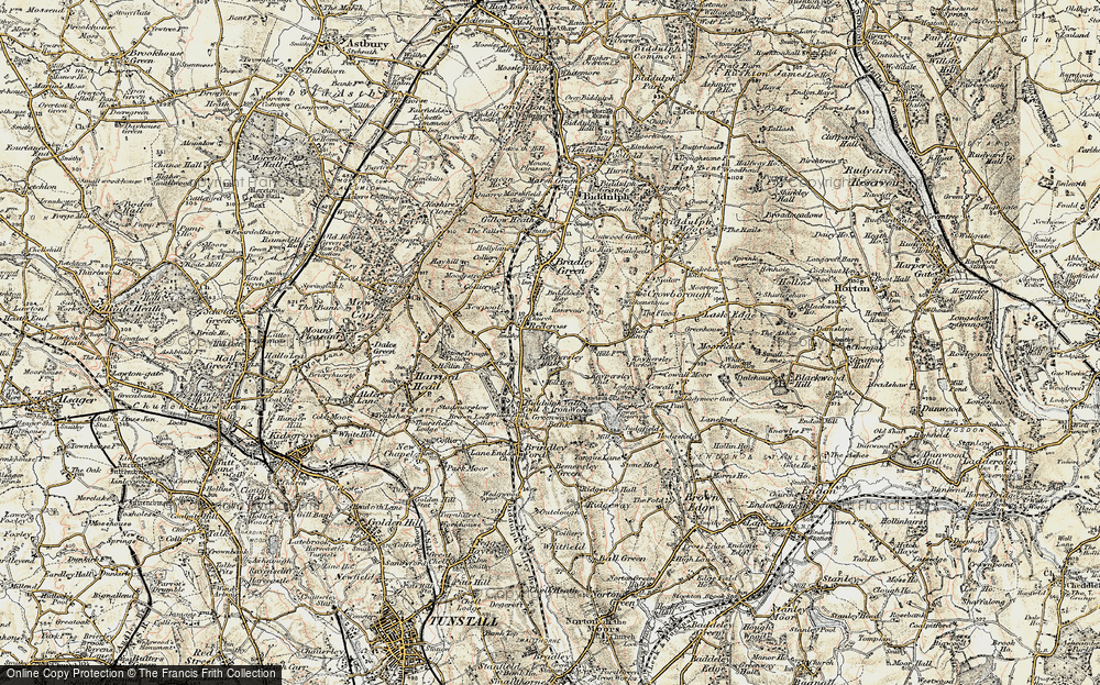 Old Map of Knypersley, 1902-1903 in 1902-1903