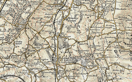 Old map of Knypersley in 1902-1903