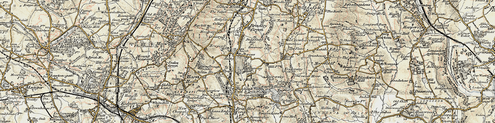 Old map of Knypersley in 1902-1903