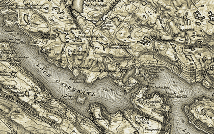 Old map of Allt nan Ramh in 1910