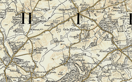 Old map of Kymin in 1899-1901