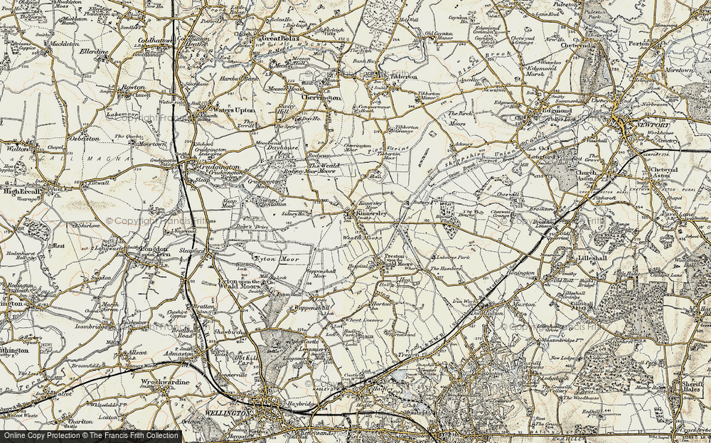 Old Map of Kynnersley, 1902 in 1902