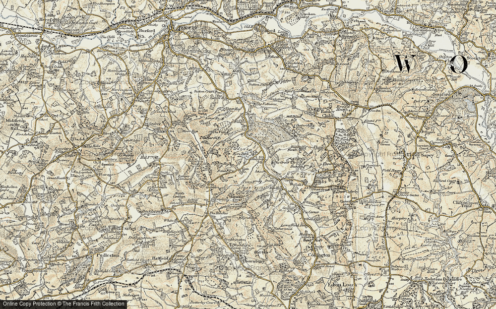 Old Map of Kyre, 1899-1902 in 1899-1902