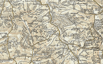 Old map of Kyre in 1899-1902