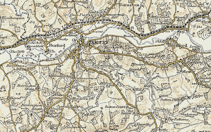Old map of Kyrewood in 1901-1902
