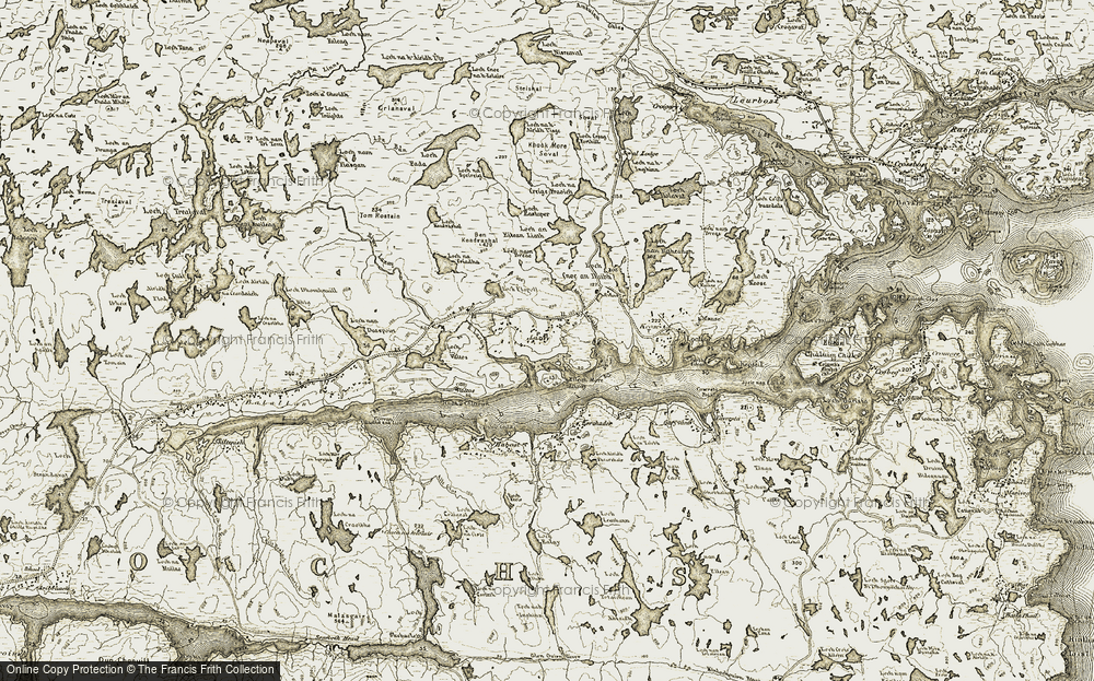 Old Map of Lacasaidh, 1909-1911 in 1909-1911