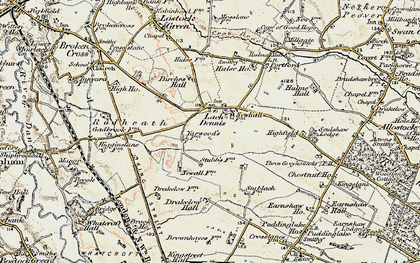 Old map of Allostock Hall in 1902-1903