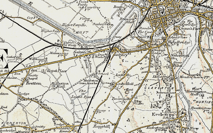 Old map of Lache in 1902-1903