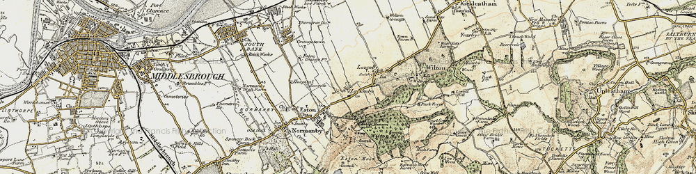 Old map of Lackenby in 1903-1904