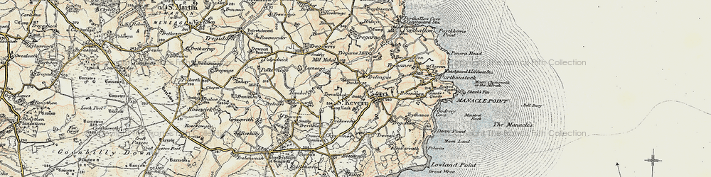 Old map of Laddenvean in 1900