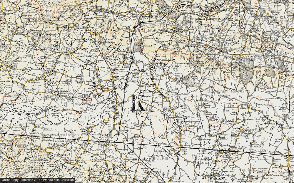 Old Map of Laddingford, 1897-1898 in 1897-1898