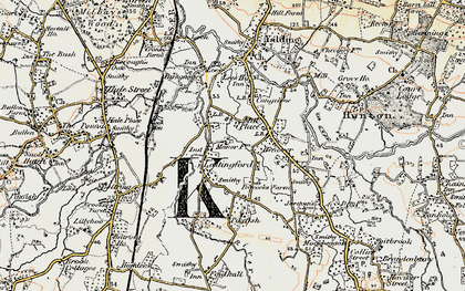 Old map of Laddingford in 1897-1898