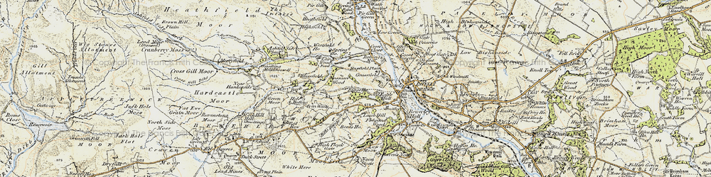 Old map of Mosscarr in 1903-1904