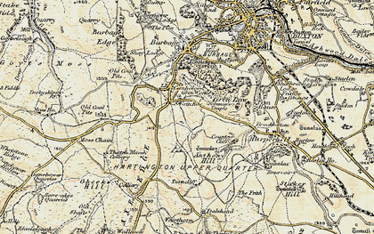 Old map of Ladmanlow in 1902-1903
