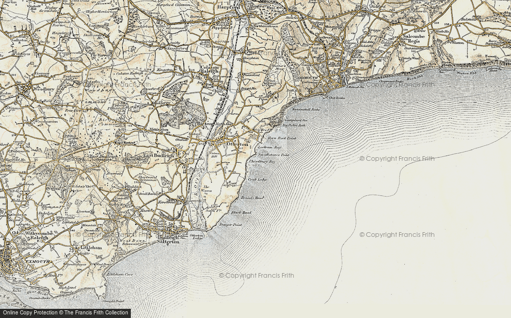 Old Map of Historic Map covering Brandy Head in 1899