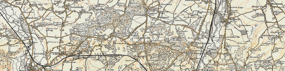 Old map of Ladwell in 1897-1909