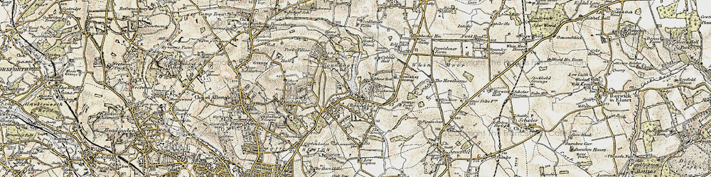 Old map of Lady Wood in 1903-1904