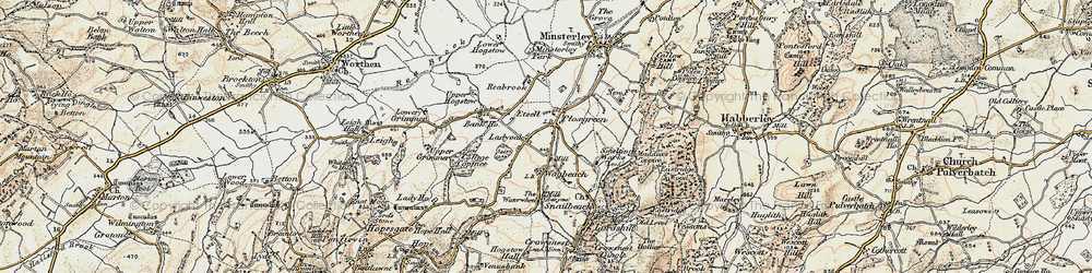 Old map of Ladyoak in 1902-1903