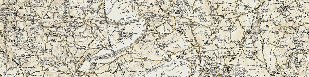 Old map of Ladyridge in 1899-1900