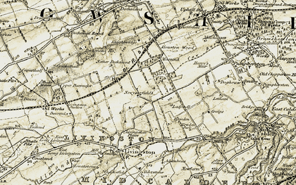 Old map of Ladywell in 1904