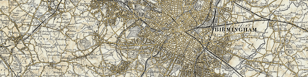 Old map of Ladywood in 1902