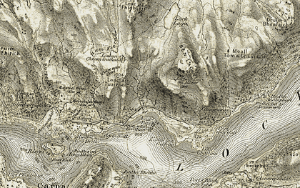 Old map of Ben Laga in 1906-1908