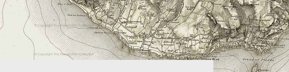 Old map of Lagg in 1905-1906